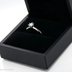 NWT ENGAGEMENT RING CERTIFIED .42 CT Francis Claire MOISSANITE Diamond Size 7